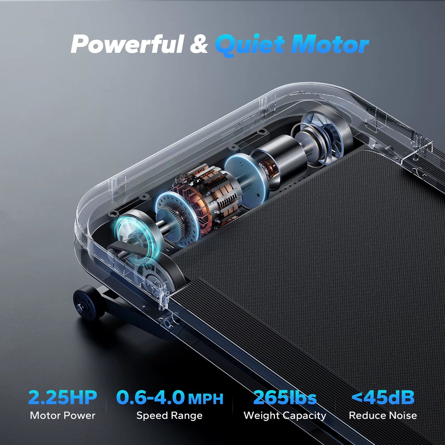 Walking Pad T14 Quiet under Desk Treadmills Home Gym Portable Walking Treadmill with Magnetic Remote Control LED Display