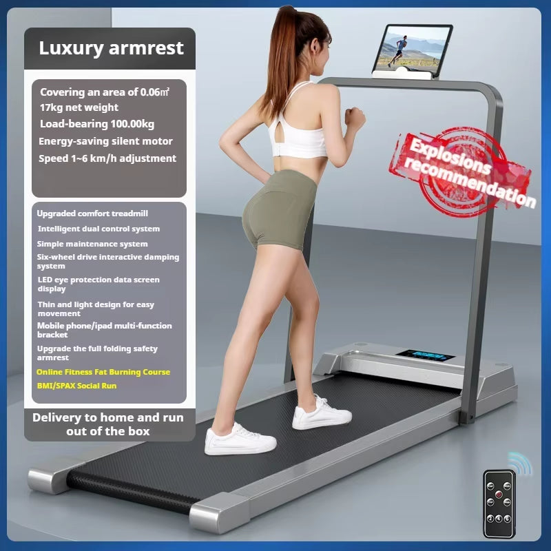 Electric Treadmill Small Folding Ultra-Quiet Walking Tablet Suitable for Home Indoor Gym Fitness Body Building Treadmills