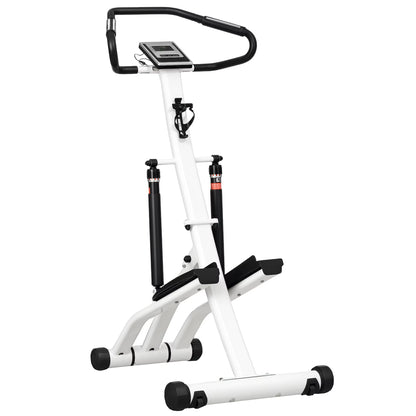 Stepper Machine for Home, Foldable Stair Stepper with 12-Level Hydraulic Resistance, Stair Climber with LCD Monitor
