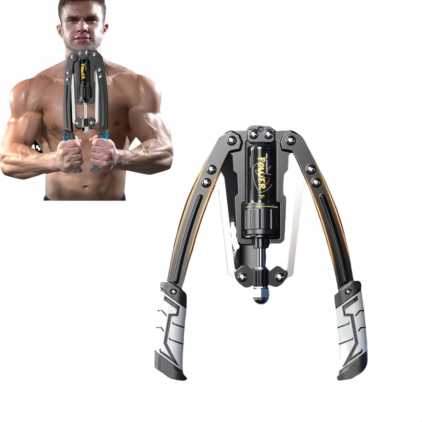 Adjustable Torsion Arm Fitness Machine,10-200Kg Hydraulic Power Exerciser,Arm Exercise Equipment,Chest Exerciser for Men,Fitness Chest Expander for Professional Strength Training