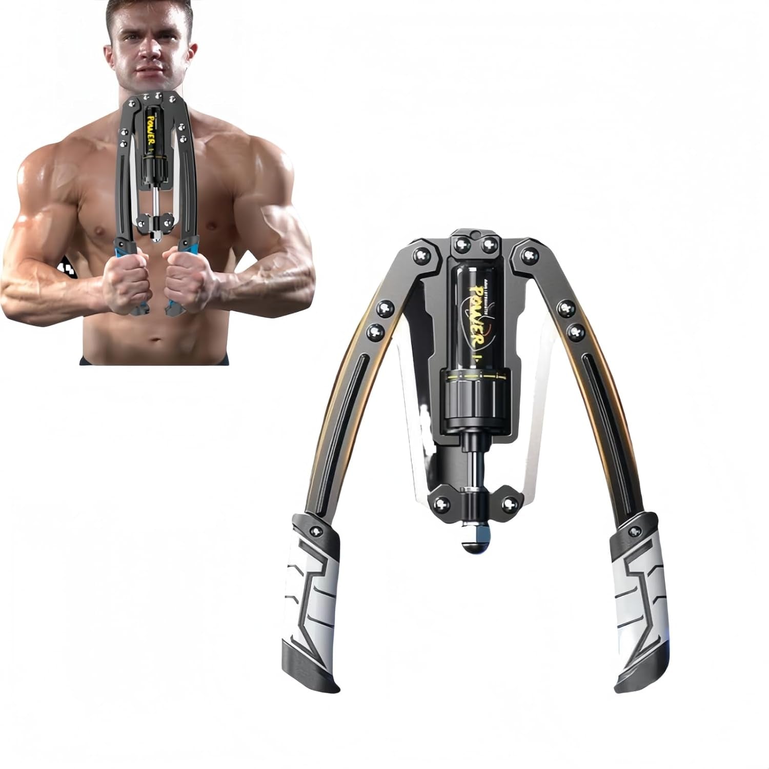 Adjustable Torsion Arm Fitness Machine,10-200Kg Hydraulic Power Exerciser,Arm Exercise Equipment,Chest Exerciser for Men,Fitness Chest Expander for Professional Strength Training