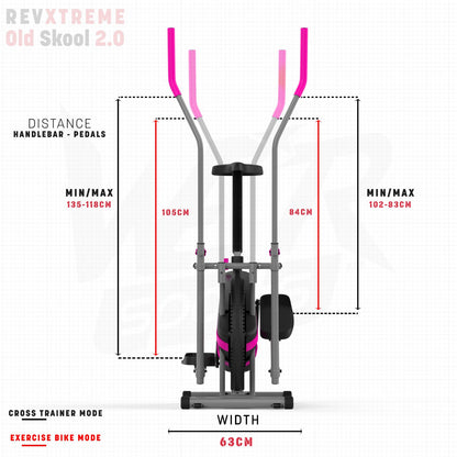 2-IN-1 Elliptical Cross Trainer and Exercise Bike Cardio Workout Machine