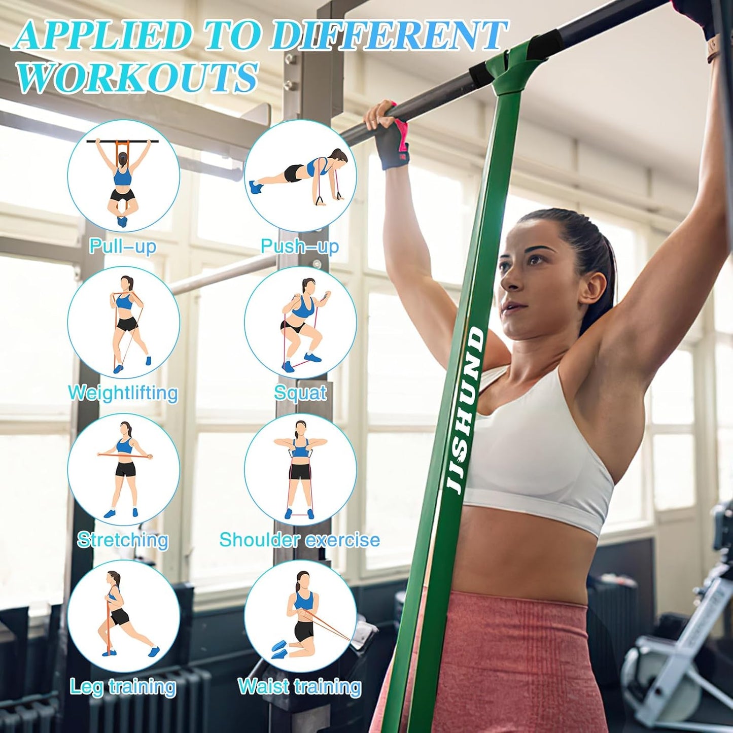 Resistance Bands Set, 5 Levels Exercise Bands Pull up Bands for Men Women, Pull up Assistance Bands for Strength Training, Pilates, Yoga, Muscle Toning, Body Stretching