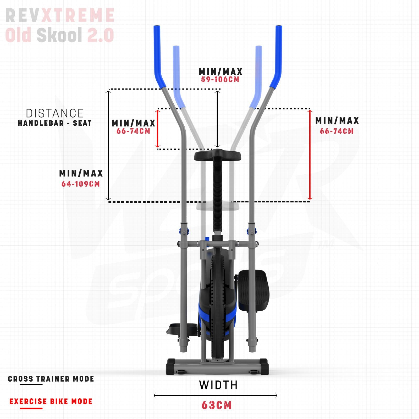2-IN-1 Elliptical Cross Trainer and Exercise Bike Cardio Workout Machine