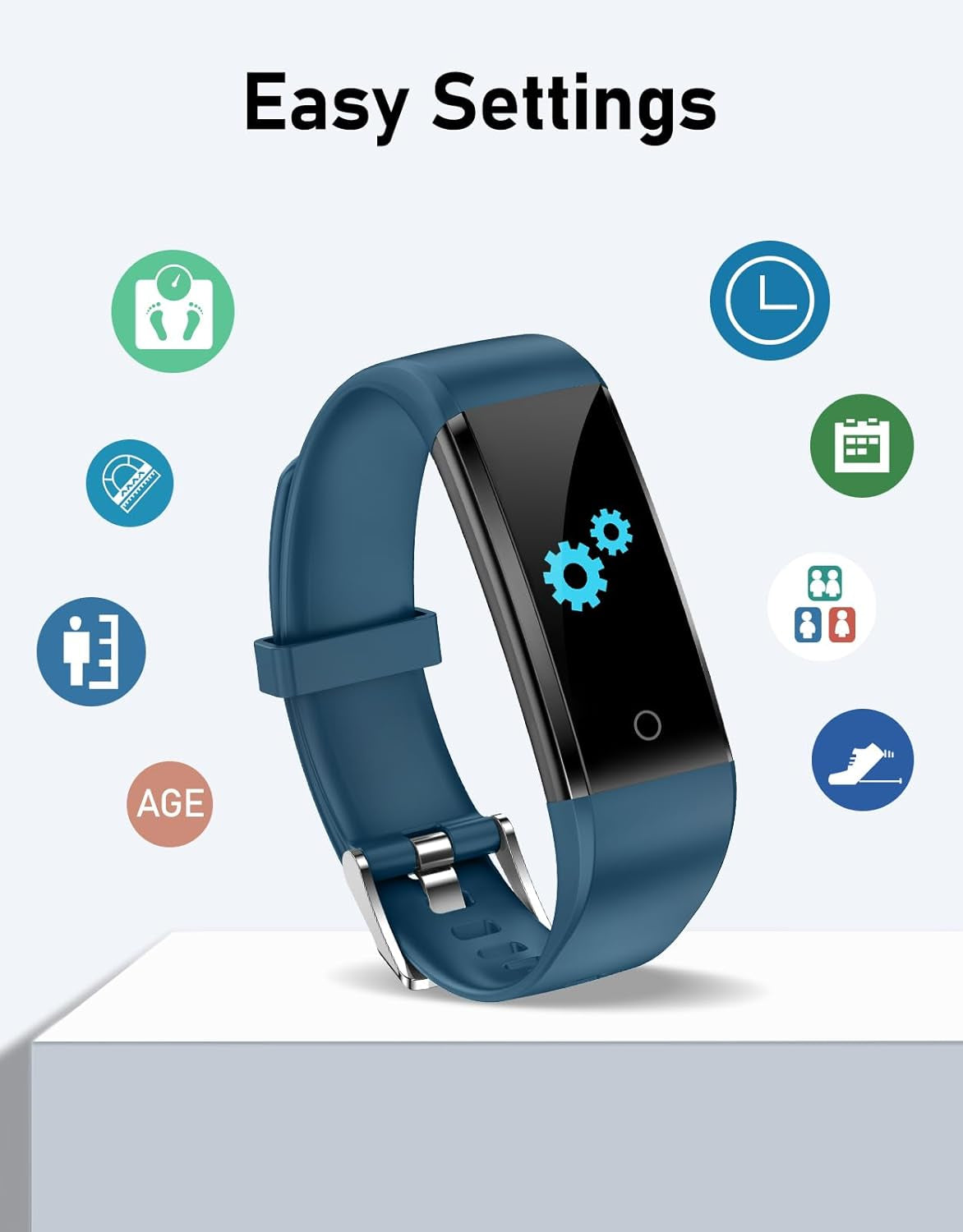 Pedometer Watch Fitness Watch No Bluetooth/App/Phone Required,Fitness Tracker with Step Counter Calories Counter Sleep Monitor for Walking Running