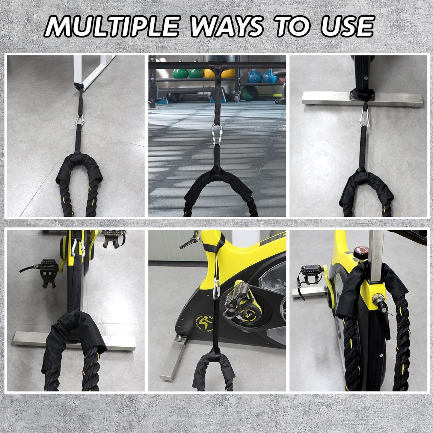 Battle Ropes 38Mm*9/12/15M with Protective Cover Heavy Exercise Rope for Home, Gyms Fitness, Strength Training, Crossfit and More