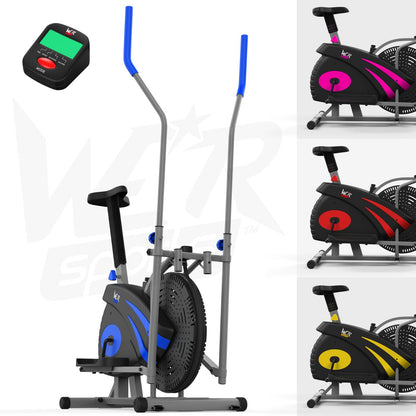 2-IN-1 Elliptical Cross Trainer and Exercise Bike Cardio Workout Machine