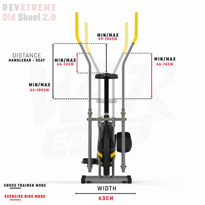 2-IN-1 Elliptical Cross Trainer and Exercise Bike Cardio Workout Machine