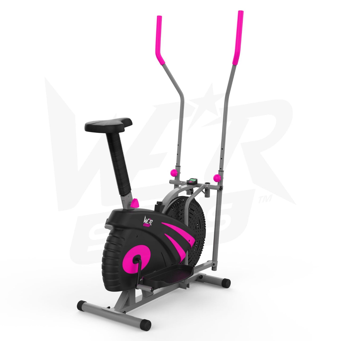 2-IN-1 Elliptical Cross Trainer and Exercise Bike Cardio Workout Machine