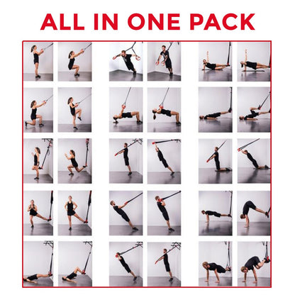 PRO SUSPENSION RESISTANCE BAND TRAINER WORKOUT TRAIN HOME GYM CROSSFIT EXERCISE