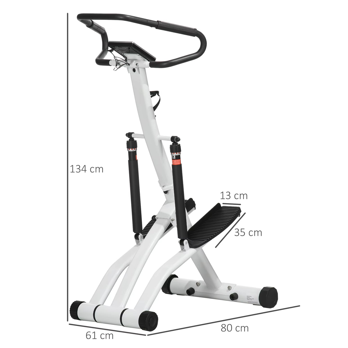Stepper Machine for Home, Foldable Stair Stepper with 12-Level Hydraulic Resistance, Stair Climber with LCD Monitor