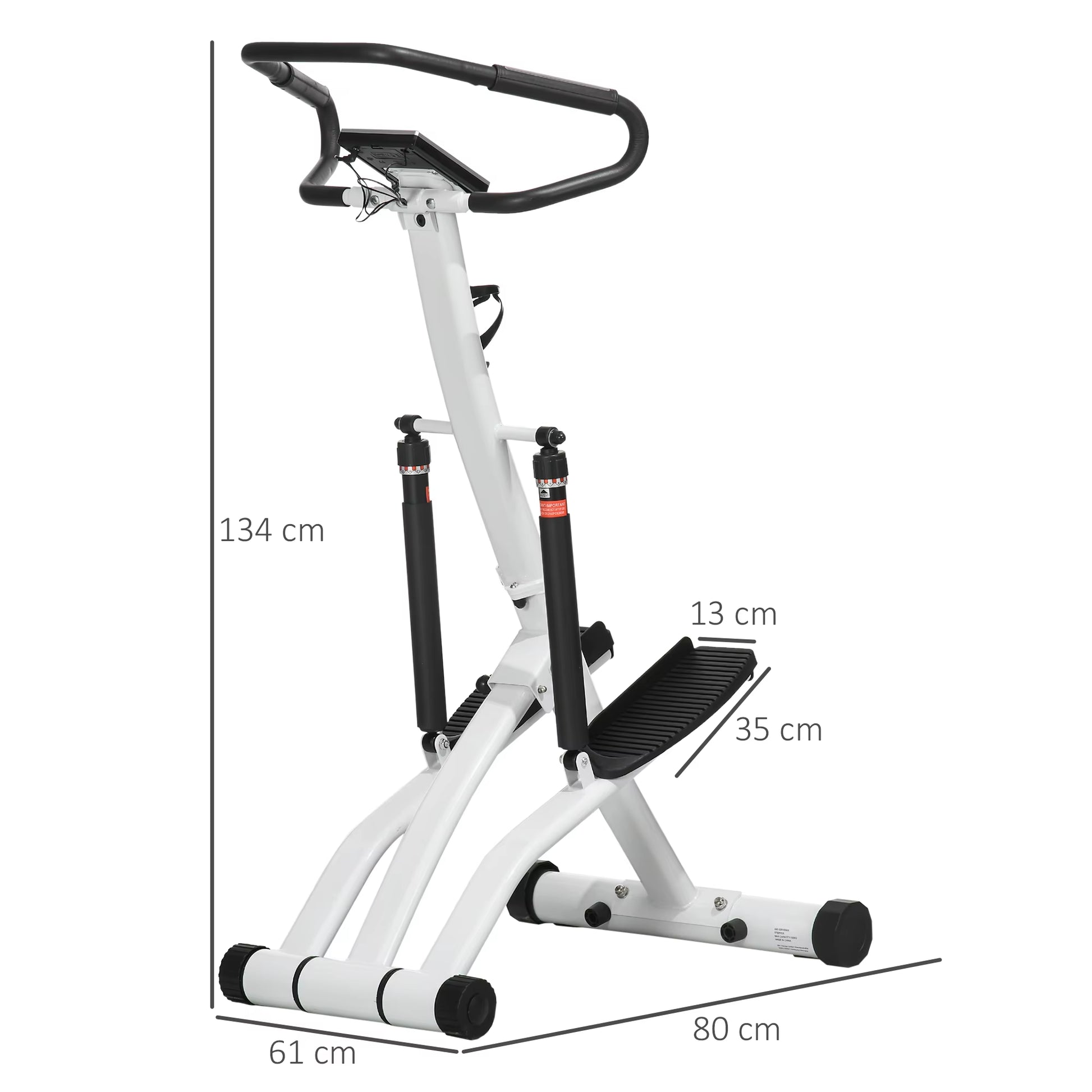 Stepper Machine for Home, Foldable Stair Stepper with 12-Level Hydraulic Resistance, Stair Climber with LCD Monitor