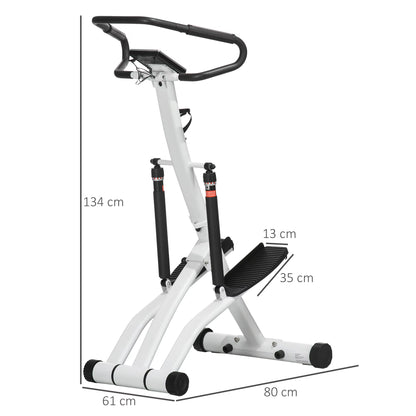 Stepper Machine for Home, Foldable Stair Stepper with 12-Level Hydraulic Resistance, Stair Climber with LCD Monitor