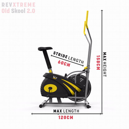 2-IN-1 Elliptical Cross Trainer and Exercise Bike Cardio Workout Machine