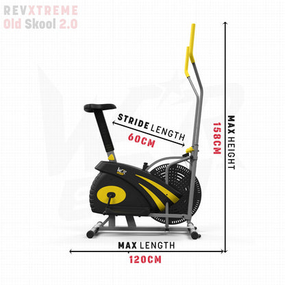 2-IN-1 Elliptical Cross Trainer and Exercise Bike Cardio Workout Machine