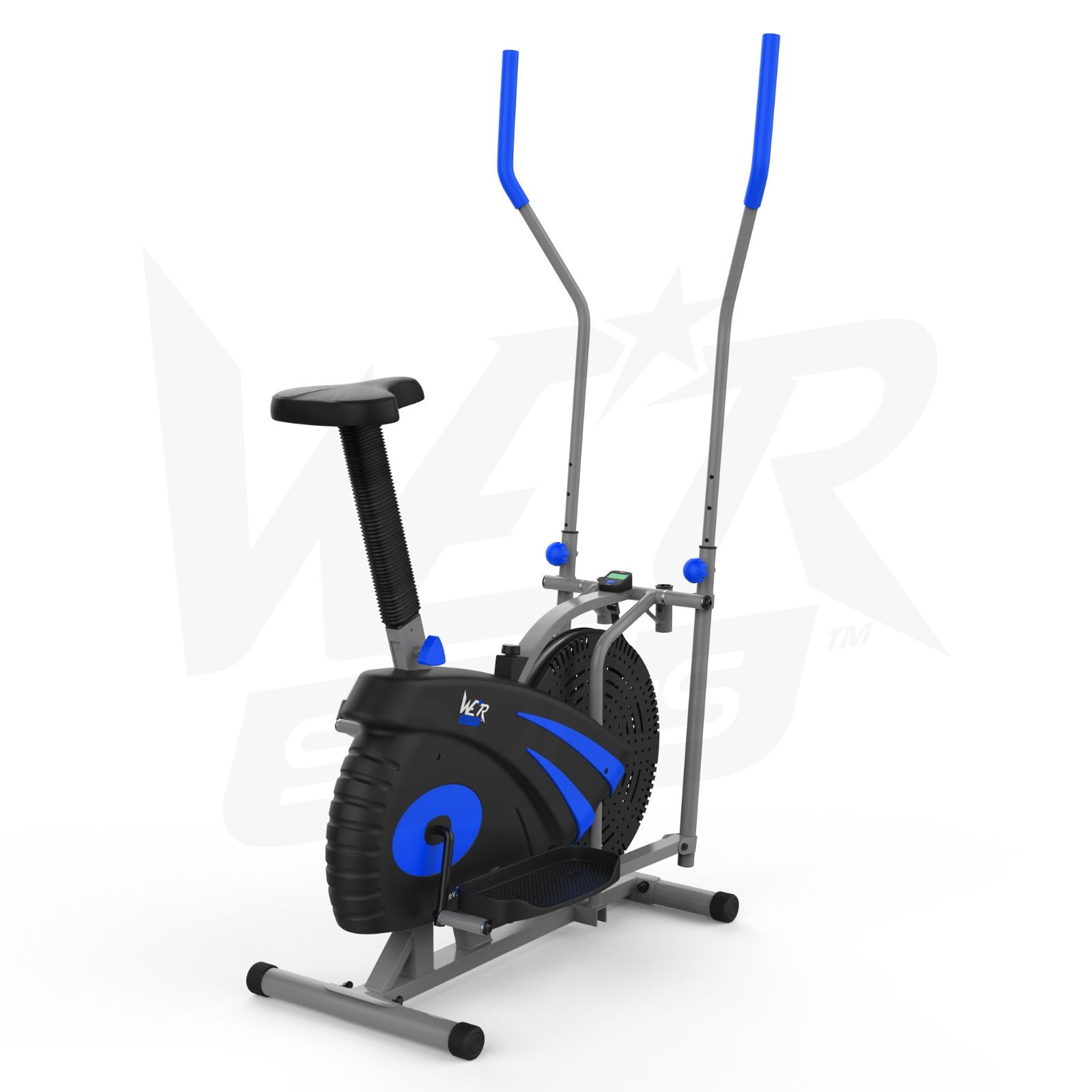 2-IN-1 Elliptical Cross Trainer and Exercise Bike Cardio Workout Machine