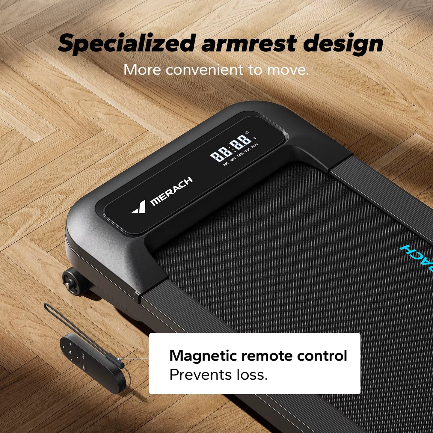 Walking Pad T14 Quiet under Desk Treadmills Home Gym Portable Walking Treadmill with Magnetic Remote Control LED Display