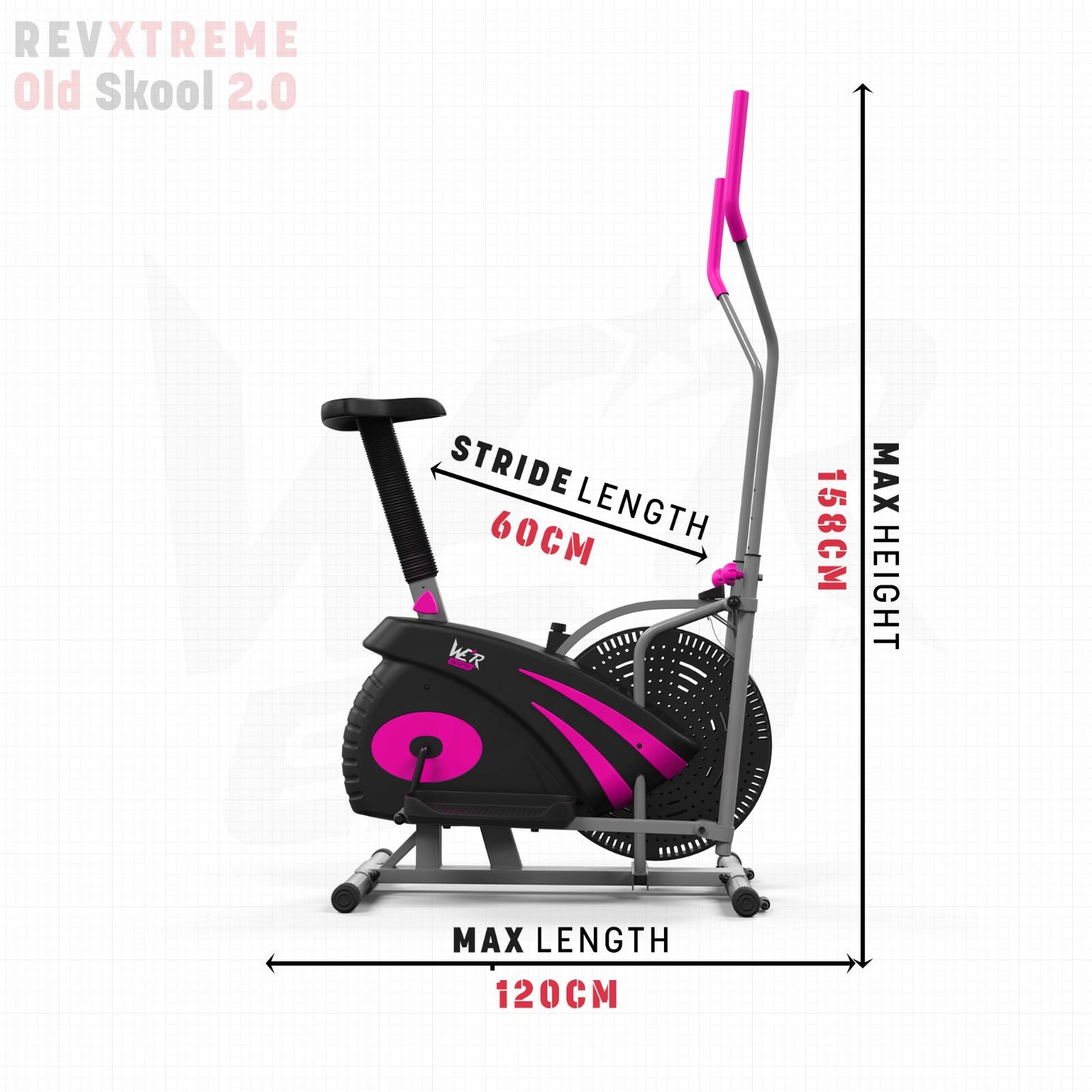 2-IN-1 Elliptical Cross Trainer and Exercise Bike Cardio Workout Machine