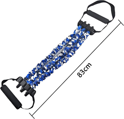 Chest Expander for Men, 3-Hole Resistance Stretcher Fitness Resistance Bands with Handles, Ab Training Auxiliary Device, for Home Gym, Pilates & Core Training