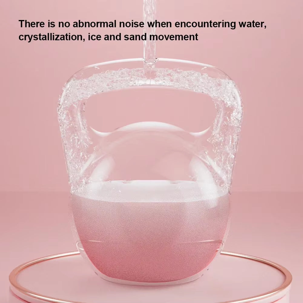 Water-Filled Kettlebell Dumbbells Fitness 4Kg/6Kg Soft anti Slip Grip Kettlebells Deep Squat Strength Trainer for Women Men Gym