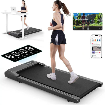 16.14 * 31.50 Inches Run Belt Walking Pad Treadmills, 1.2 HP 2.5 MPH-4 KPH Pad Treadmill 250 Lbs Capacity