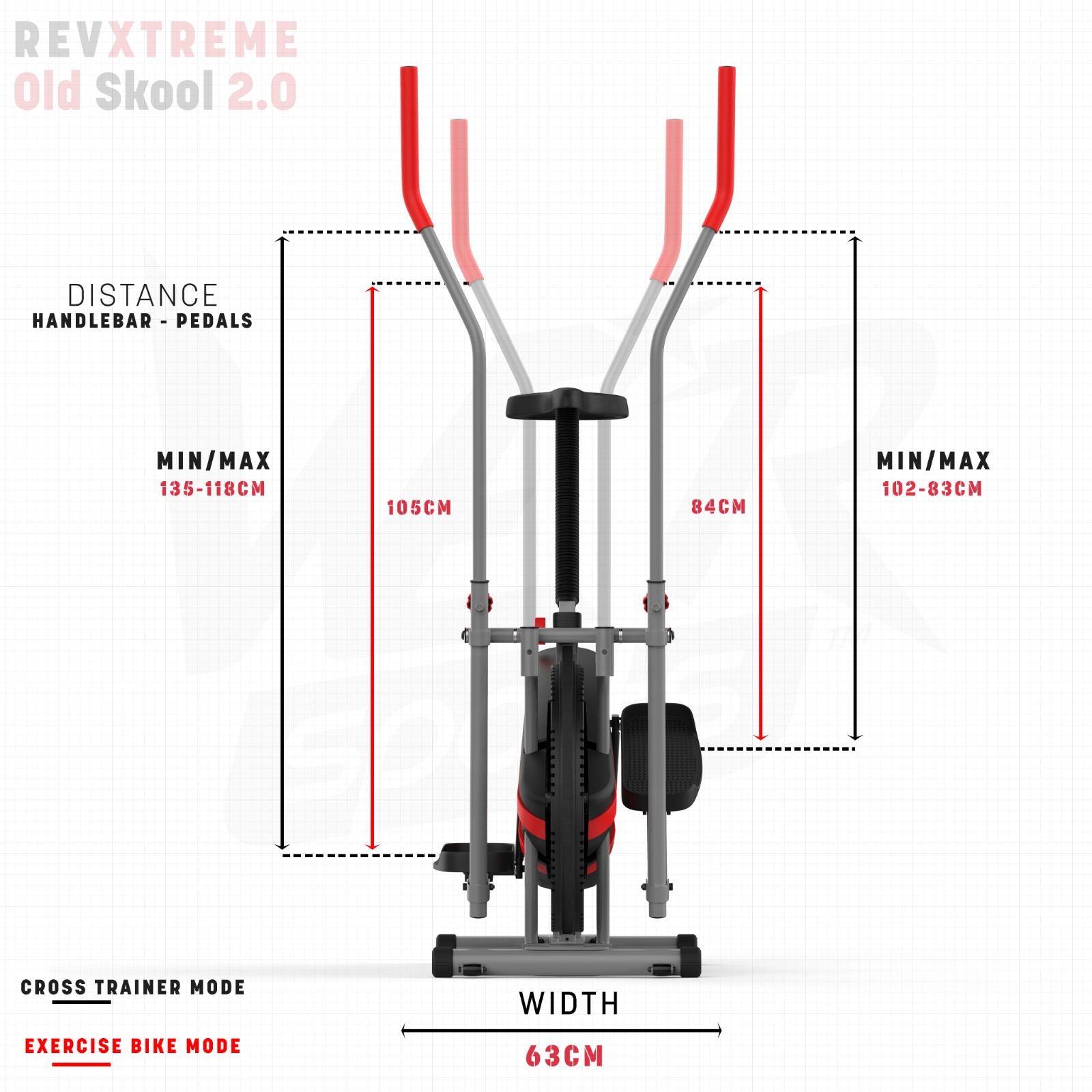 2-IN-1 Elliptical Cross Trainer and Exercise Bike Cardio Workout Machine