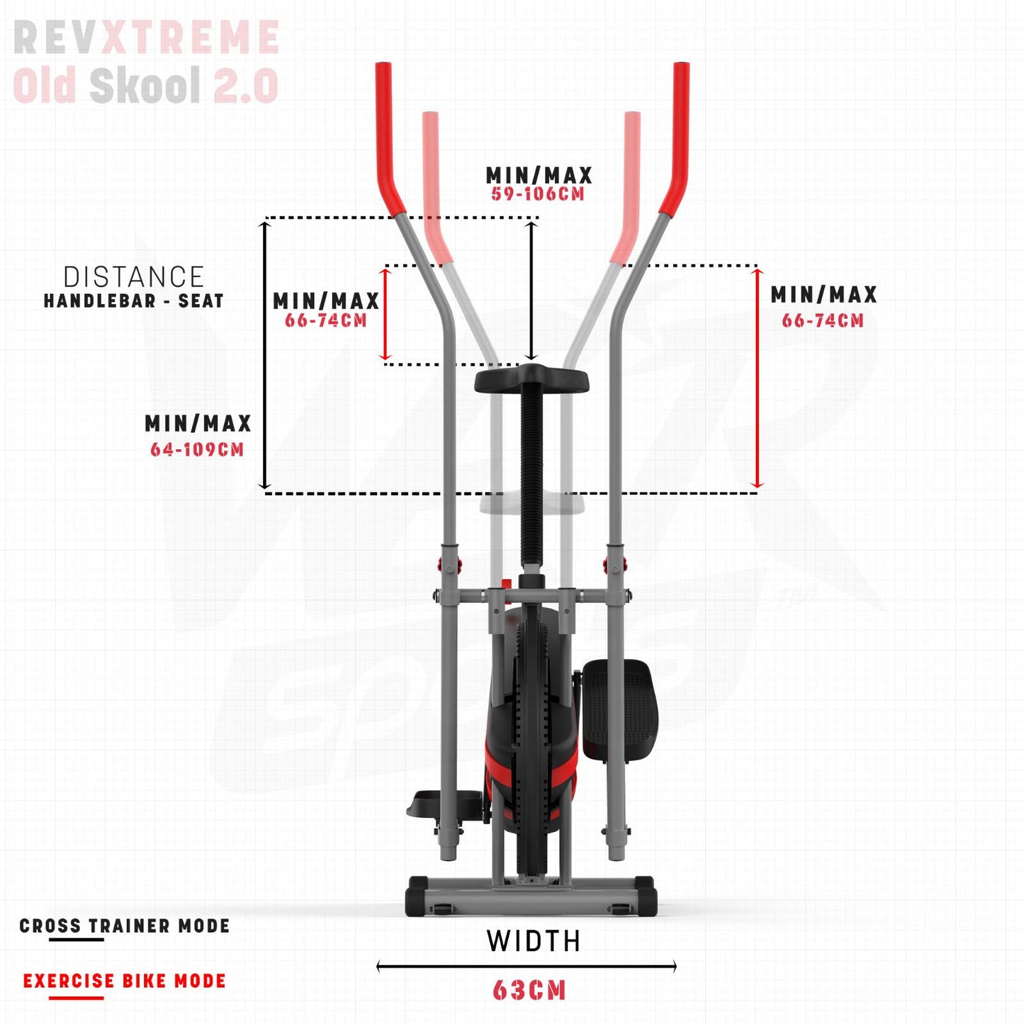 2-IN-1 Elliptical Cross Trainer and Exercise Bike Cardio Workout Machine
