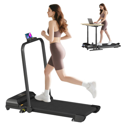 HOMCOM Walking Pad Treadmill, 2.5HP Folding Treadmill, Portable under Desk Treadmill, Running Jogging Walking Machine, 1-10KM/H