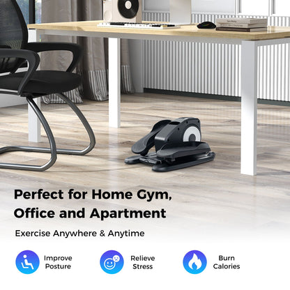 Under Desk Elliptical Machine with Display Screen and Remote Control