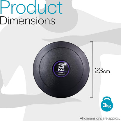 Slam Ball No Bounce Medicine Exercise Ball Heavy Duty PVC for Strength Training (3Kg / 5Kg / 8Kg / 10Kg)