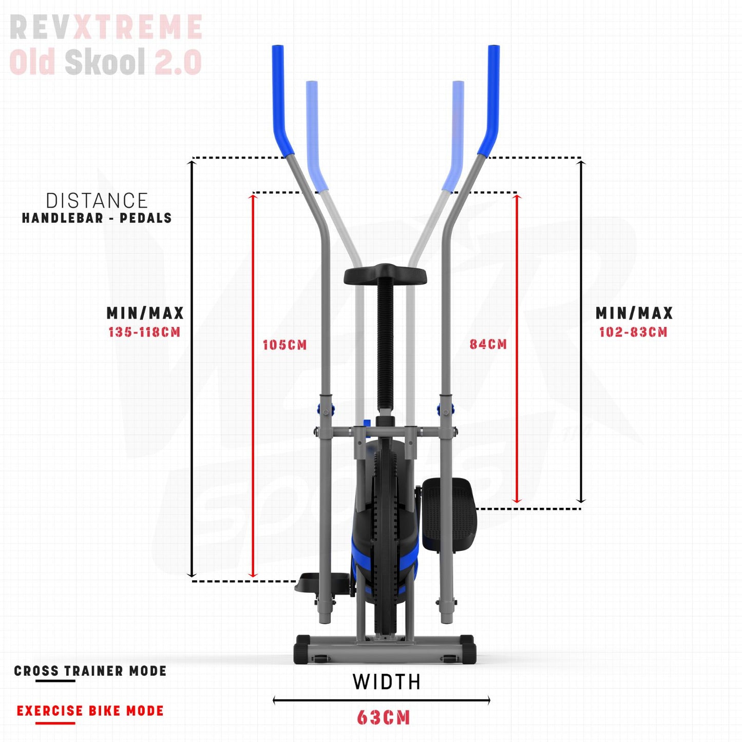 2-IN-1 Elliptical Cross Trainer and Exercise Bike Cardio Workout Machine