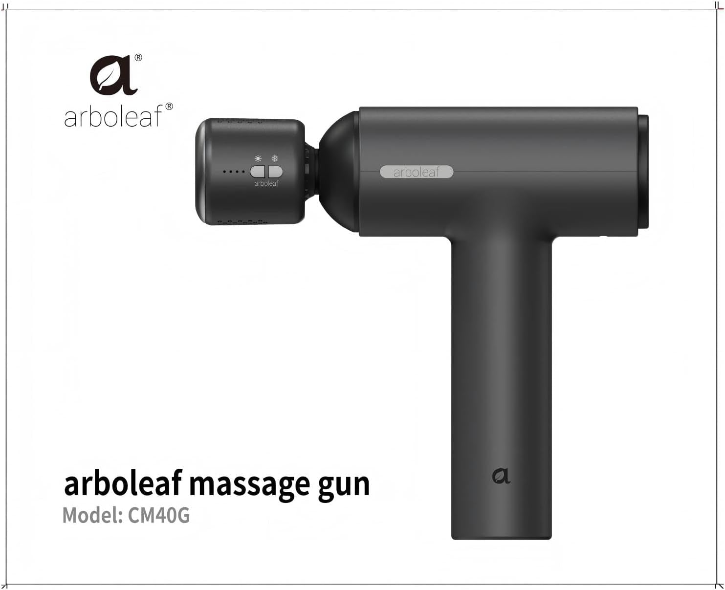 Massage Gun with Heat and Cold,  6 Speeds Muscle Massage Gun Deep Tissue with Case, Powerful Percussion Massager Gun for Home Gym Office Muscle Pain Relief, Type-C Charging