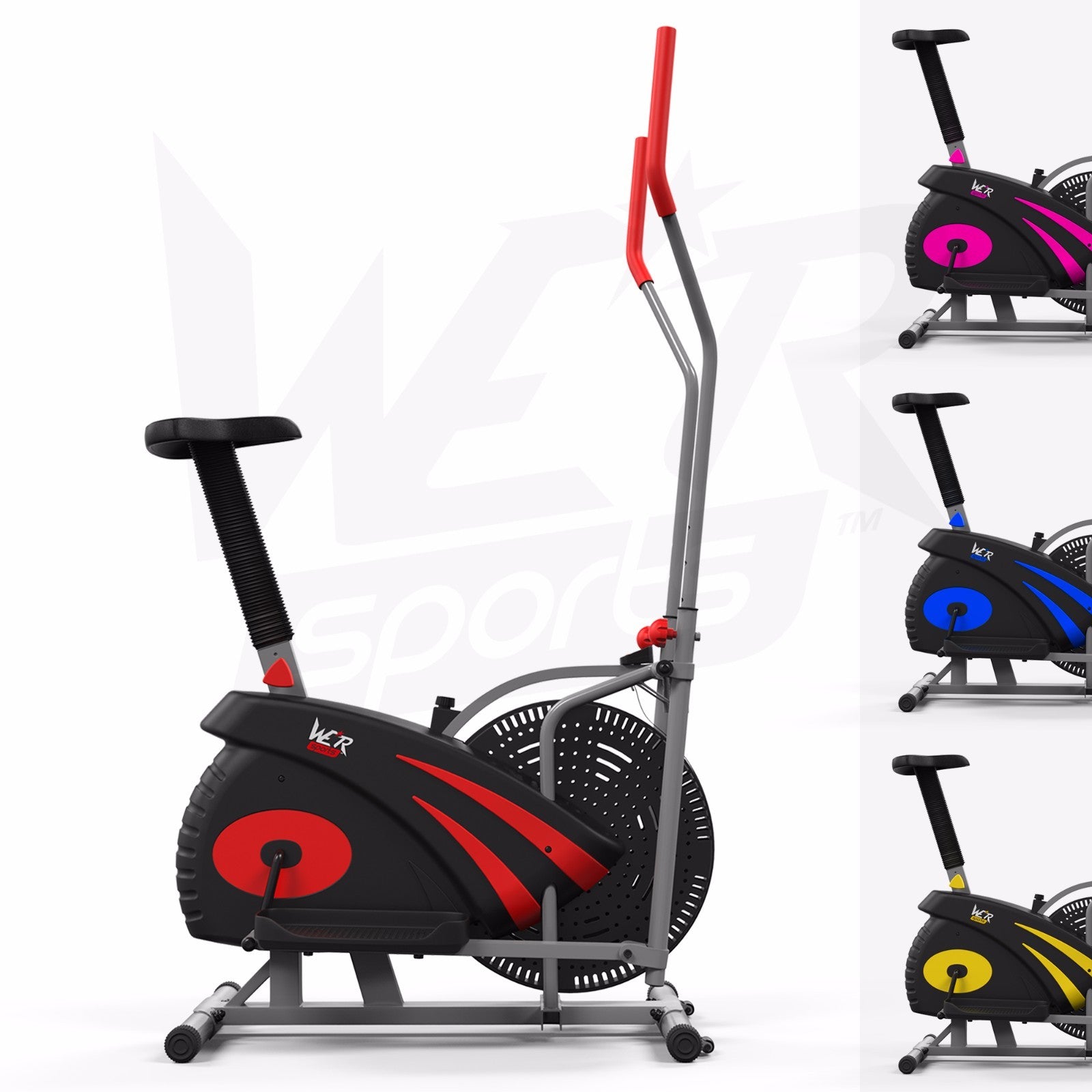 2-IN-1 Elliptical Cross Trainer and Exercise Bike Cardio Workout Machine