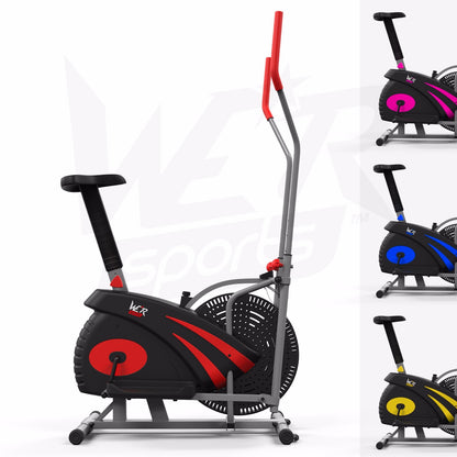 2-IN-1 Elliptical Cross Trainer and Exercise Bike Cardio Workout Machine