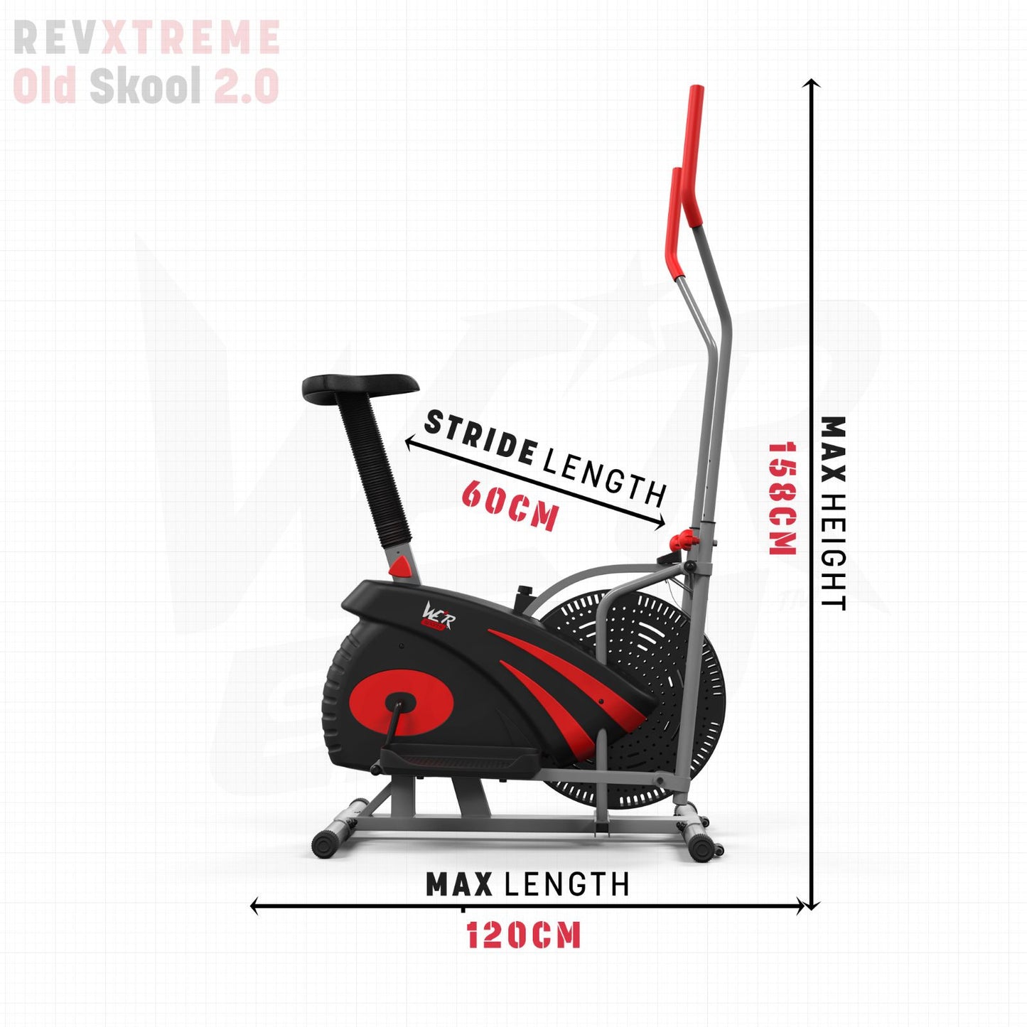 2-IN-1 Elliptical Cross Trainer and Exercise Bike Cardio Workout Machine