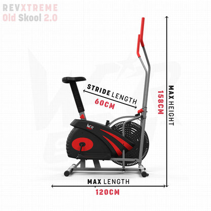 2-IN-1 Elliptical Cross Trainer and Exercise Bike Cardio Workout Machine