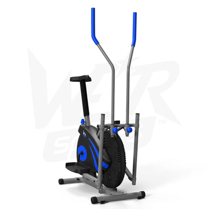 2-IN-1 Elliptical Cross Trainer and Exercise Bike Cardio Workout Machine