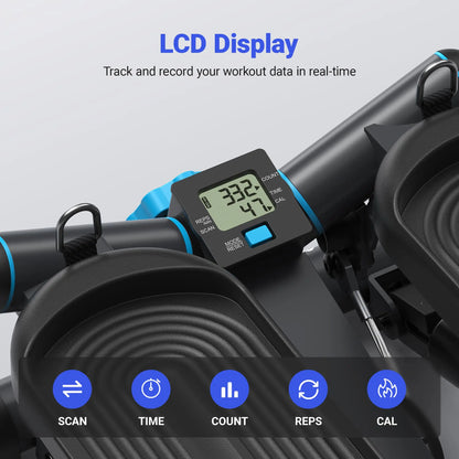 Mini Stepper for Exercise Twist Stair Stepper 330LBS Capacity Stepper Exercise Equipment with Resistance Band for Fitness