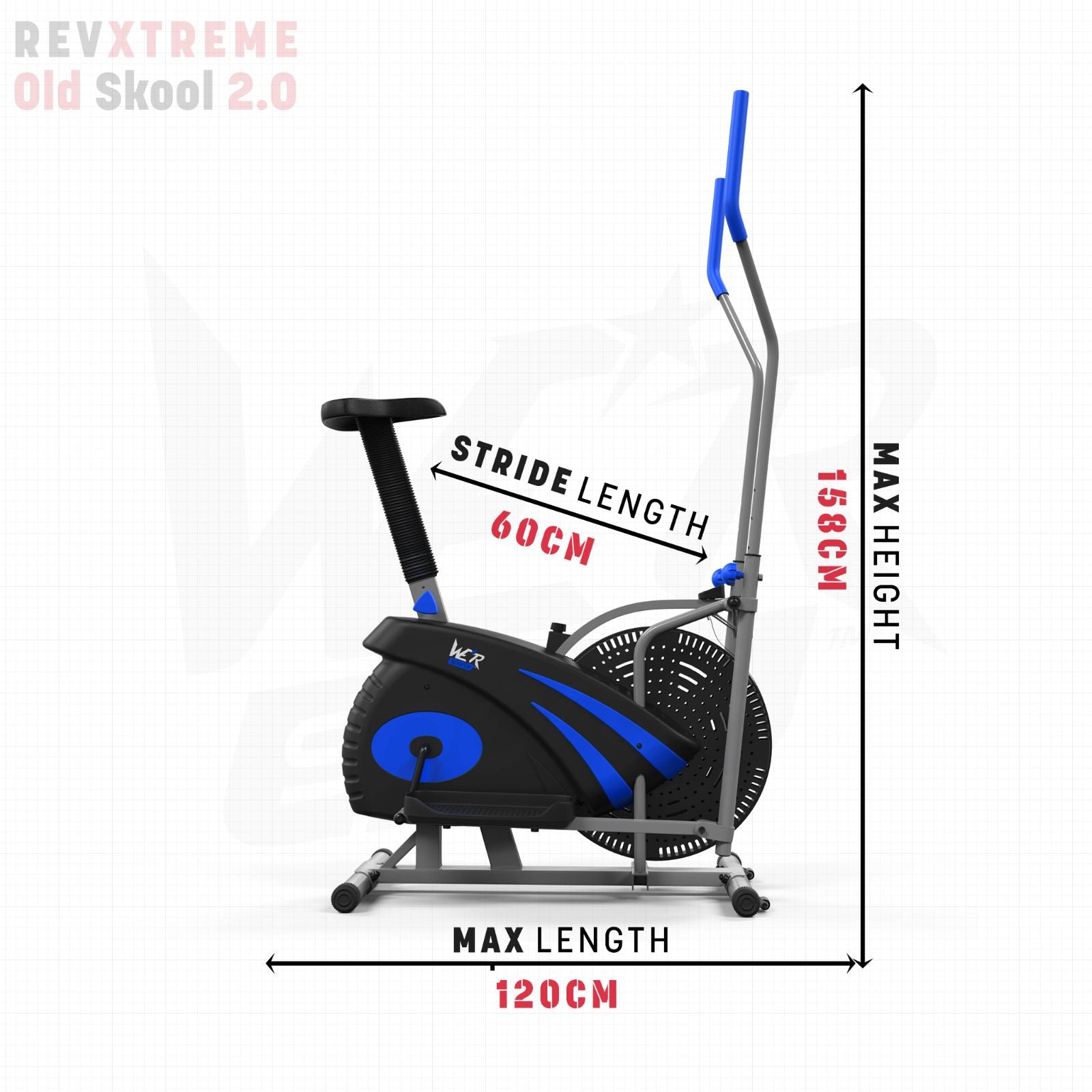 2-IN-1 Elliptical Cross Trainer and Exercise Bike Cardio Workout Machine