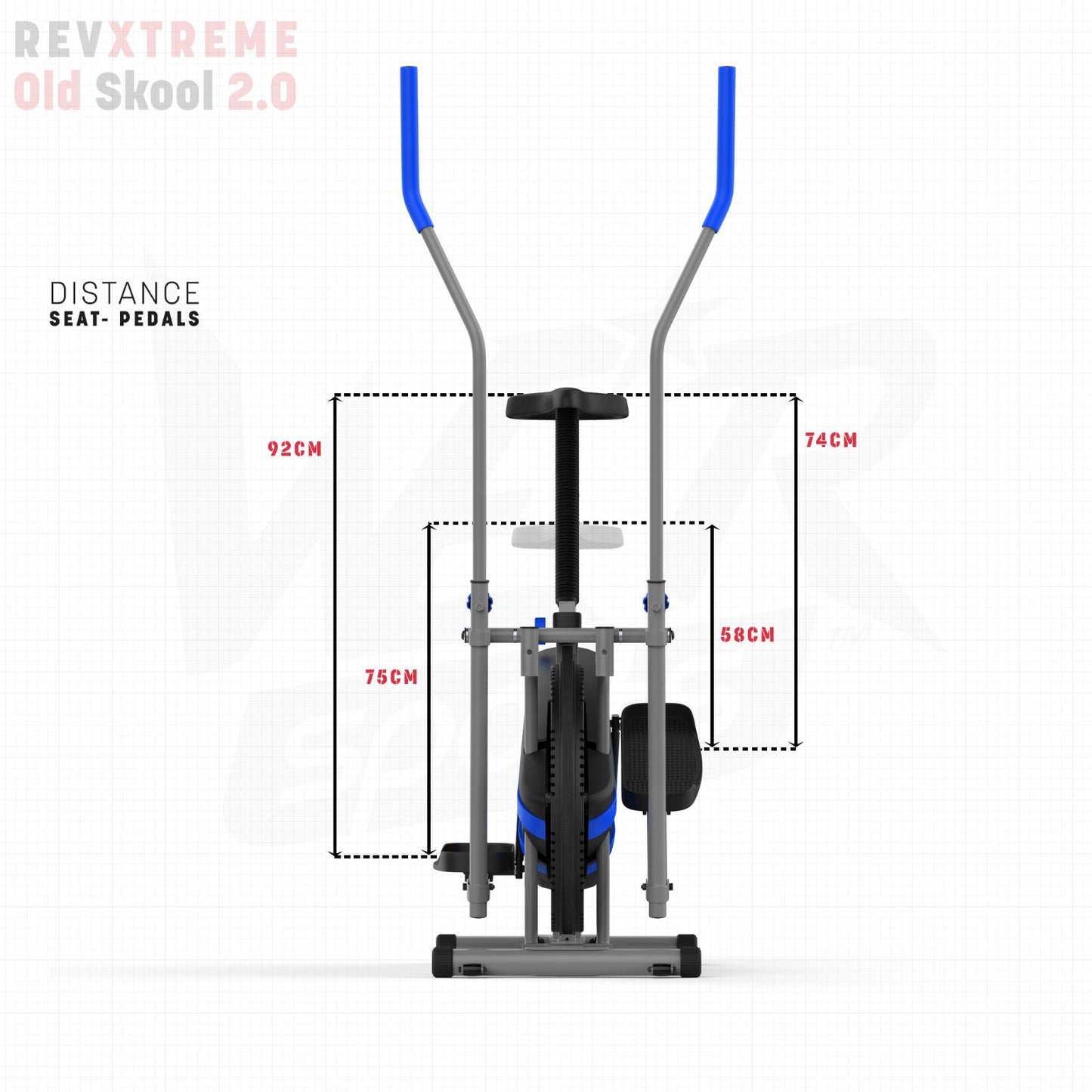2-IN-1 Elliptical Cross Trainer and Exercise Bike Cardio Workout Machine