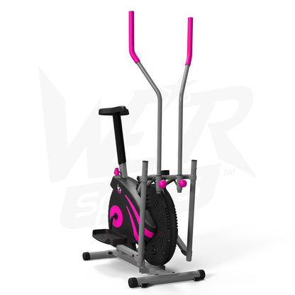 2-IN-1 Elliptical Cross Trainer and Exercise Bike Cardio Workout Machine