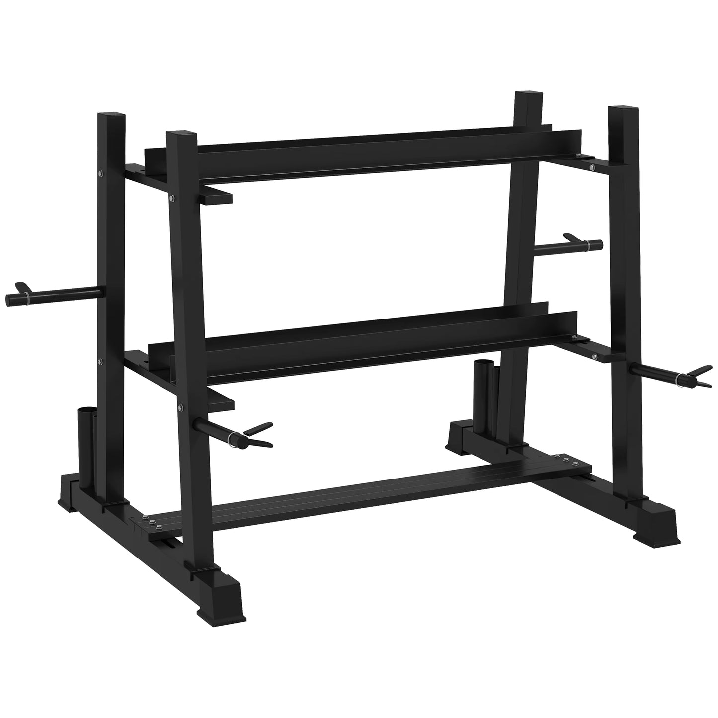 3-Tier Dumbbell Rack, Versatile Weight Rack W/ 4 Weight Rods (Rack Only)