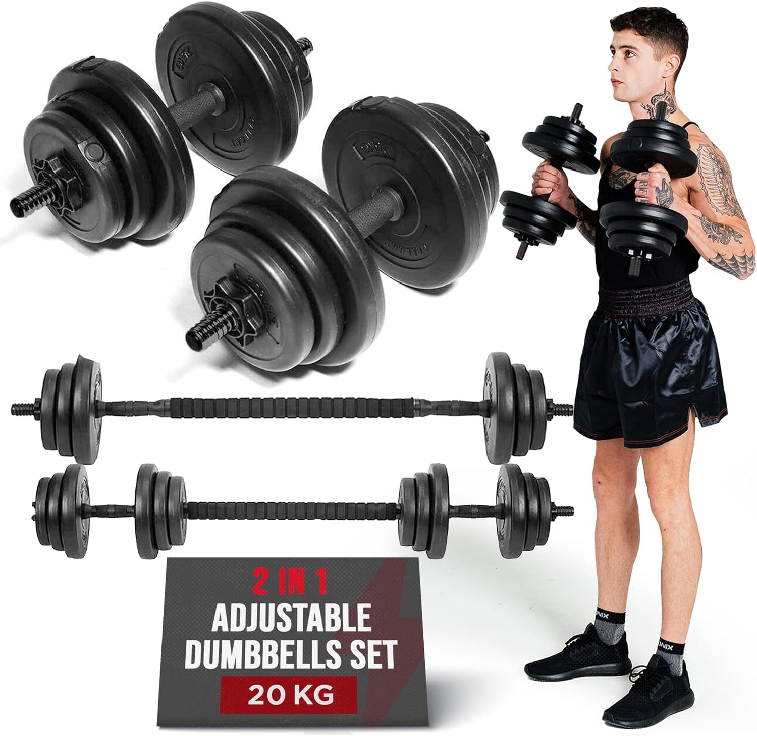 Adjustable Dumbbells Set, Hand Free Weights Set for Strength Training, Weight Lifting, Bodybuilding- Weight Sets for Men and Women