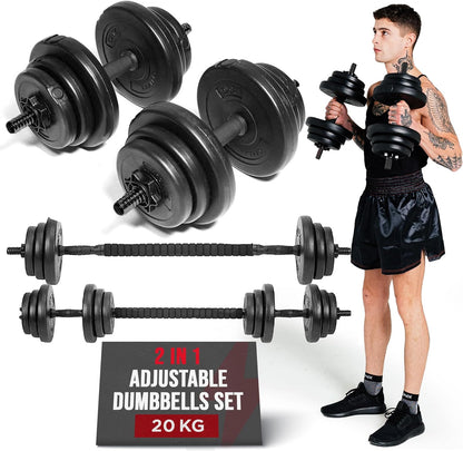 Adjustable Dumbbells Set, Hand Free Weights Set for Strength Training, Weight Lifting, Bodybuilding- Weight Sets for Men and Women