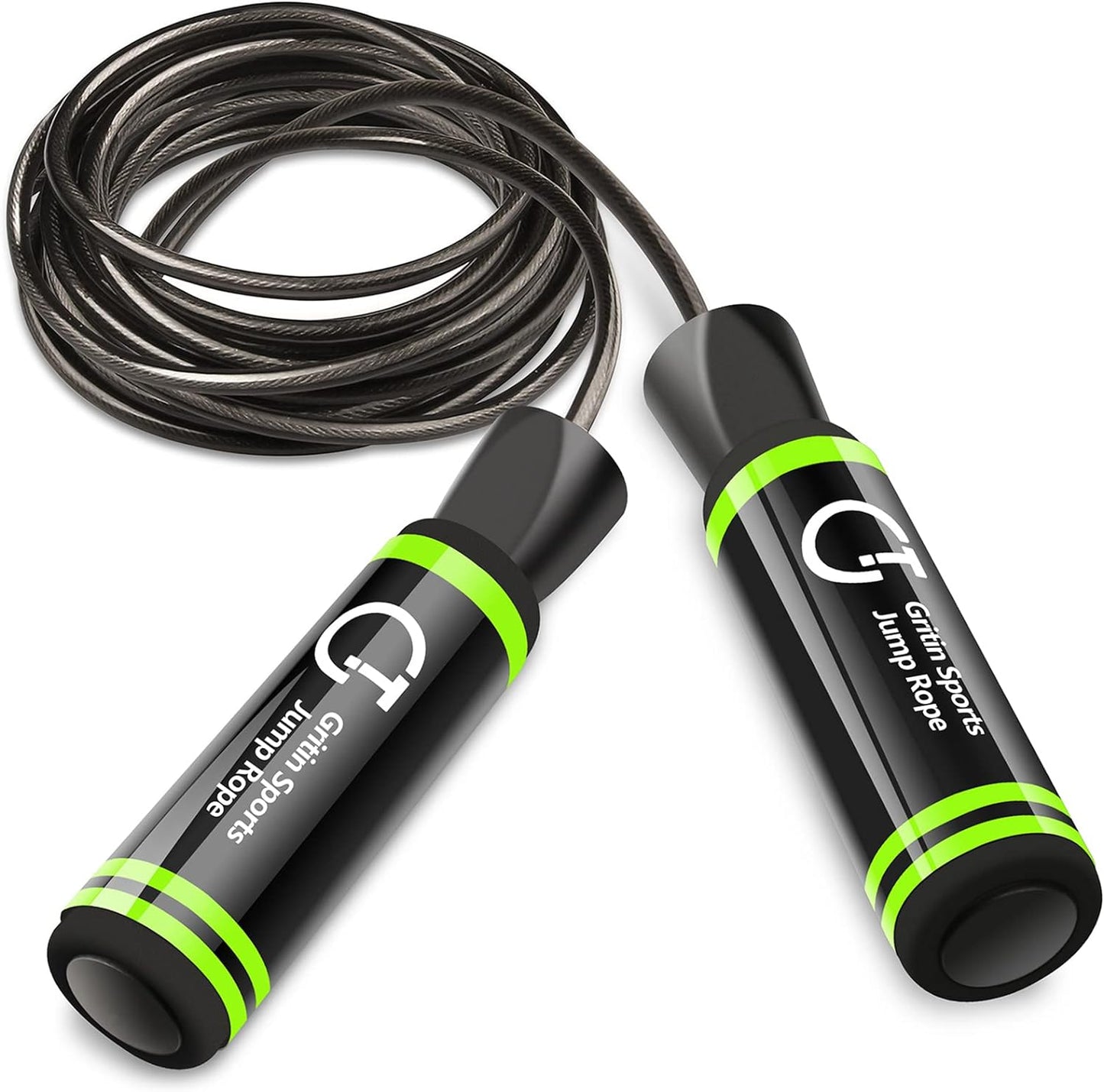 Skipping Rope, Speed Jump Rope Soft Memory Foam Handle Tangle-Free Adjustable Rope&Rapid Ball Bearings Fitness Workouts Fat Burning Exercises Boxing for Adults, Kids - Length Adjuster Included.