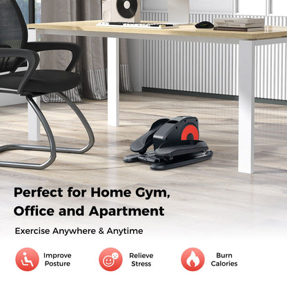 Under Desk Elliptical Machine with Display Screen and Remote Control