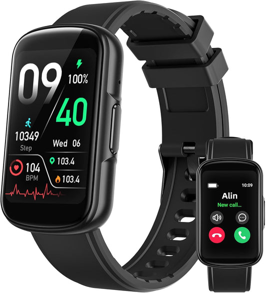 Fitness Tracker Answer/Make Calls, 1.57" Fitness Watch with 24/7 Heart Rate, Sleep Tracker, IP68 Smartwatch for Men Women with 110+ Sports, Step Counter, Calories, Activity Trakcer