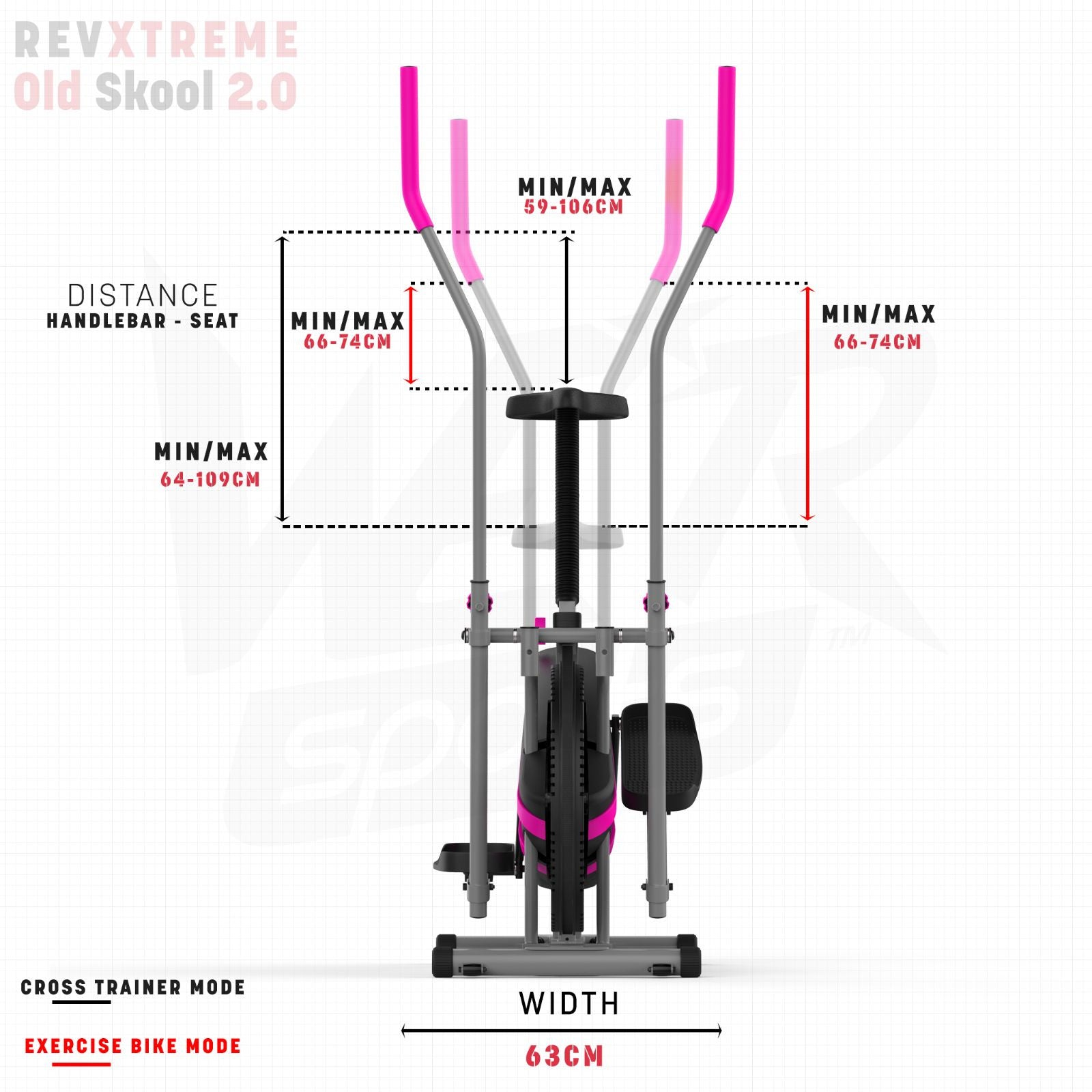 2-IN-1 Elliptical Cross Trainer and Exercise Bike Cardio Workout Machine