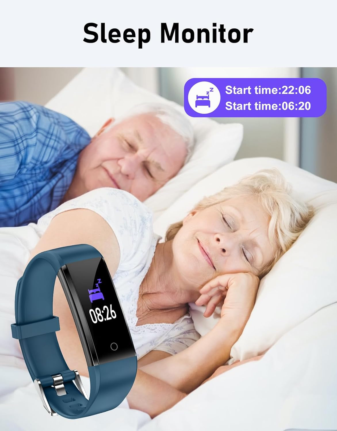 Pedometer Watch Fitness Watch No Bluetooth/App/Phone Required,Fitness Tracker with Step Counter Calories Counter Sleep Monitor for Walking Running