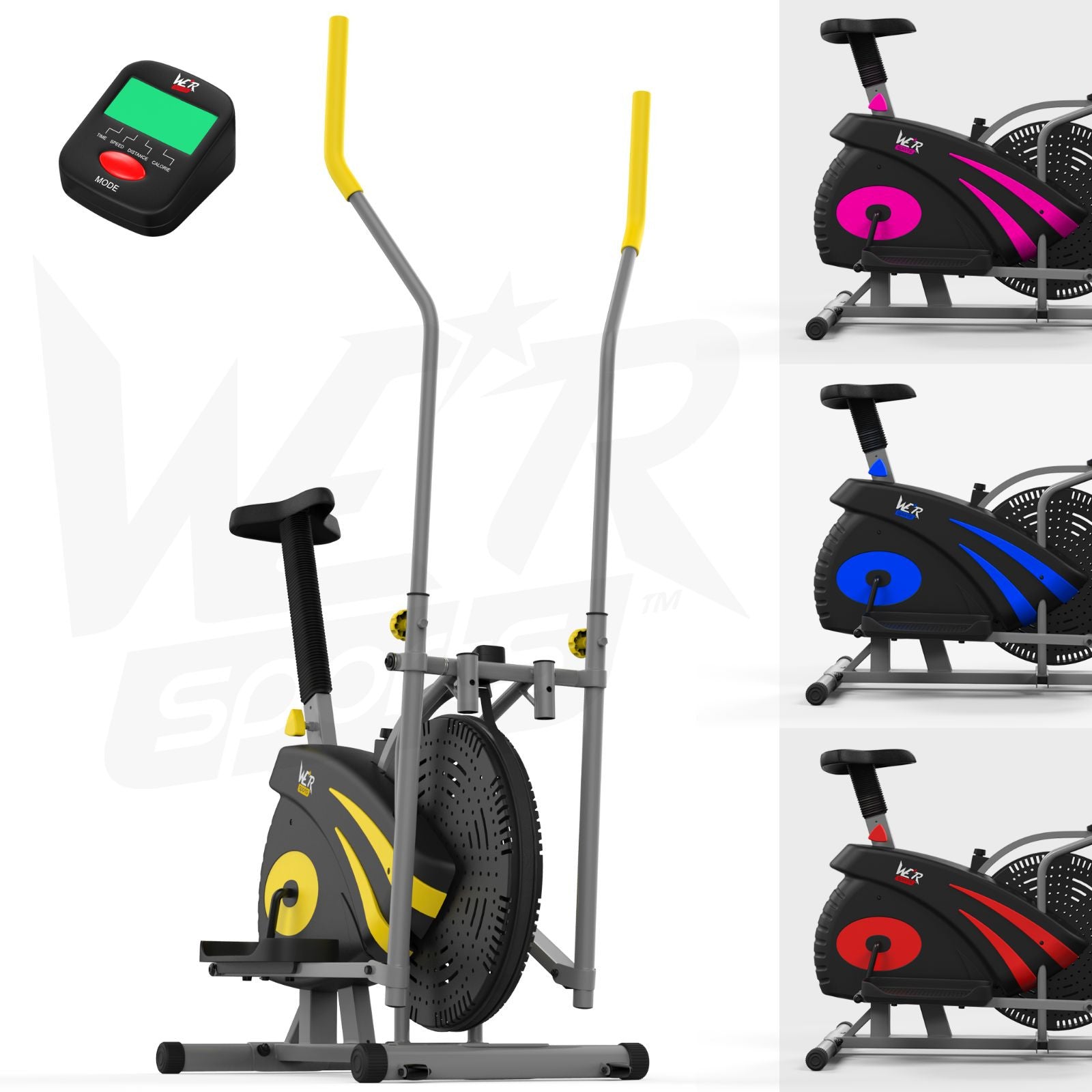 2-IN-1 Elliptical Cross Trainer and Exercise Bike Cardio Workout Machine